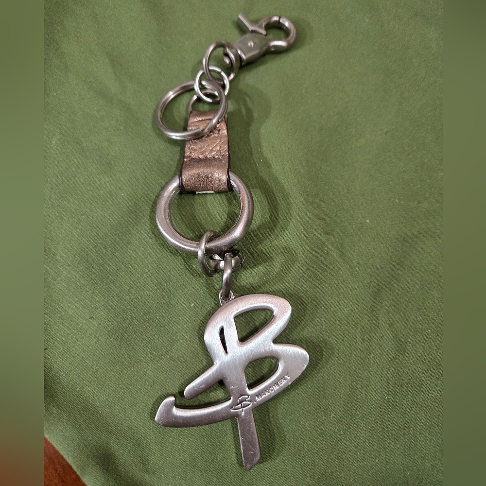 B Makowsky Silver Key Holder/Bag Charm